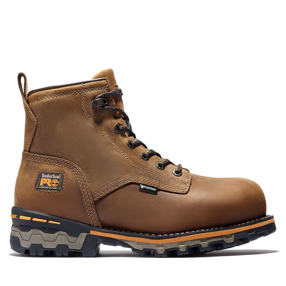 Botas de Trabajo Timberland Argentina Hombre - Pro® Boondock 6" Comp Toe - Marrones - TFMAQJ-871